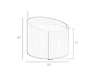 ANGEL CERDÁ Mesita noche redonda nogal