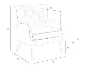 ANGEL CERDÁ Sillón confidente tapizado piel