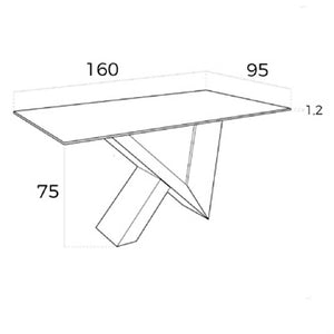 ANGEL CERDÁ Mesa comedor rectangular cristal