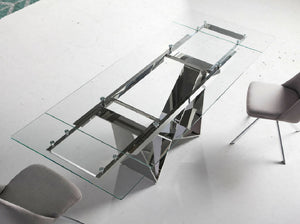 ANGEL CERDÁ Mesa comedor extensible cristal