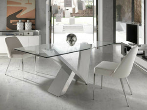 ANGEL CERDÁ Mesa comedor rectangular cristal 220x95